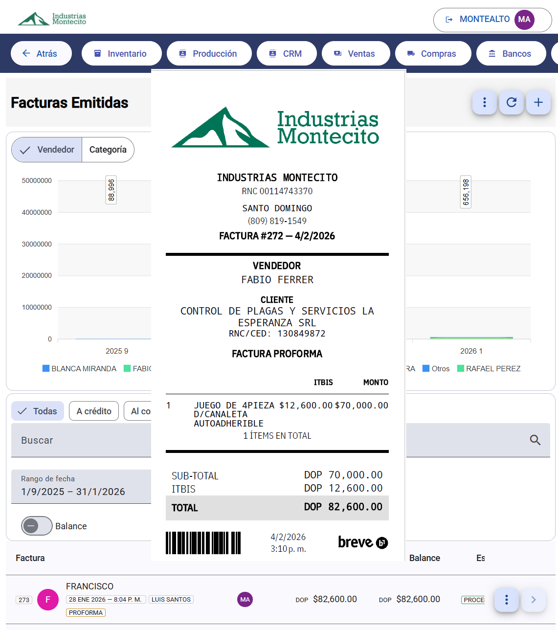 IMS Breve - Módulo de facturación electrónica DGII